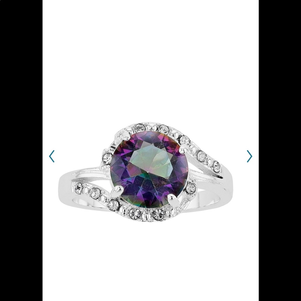 New. City Luxe aurora borealis ring. Sz 7
